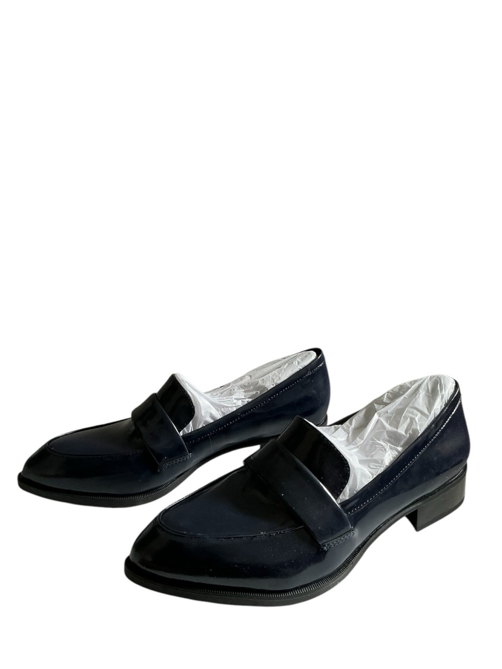 Nine West Women’s Dark Navy Patent Leather Slip-On Loafers - Picture 4 of 8